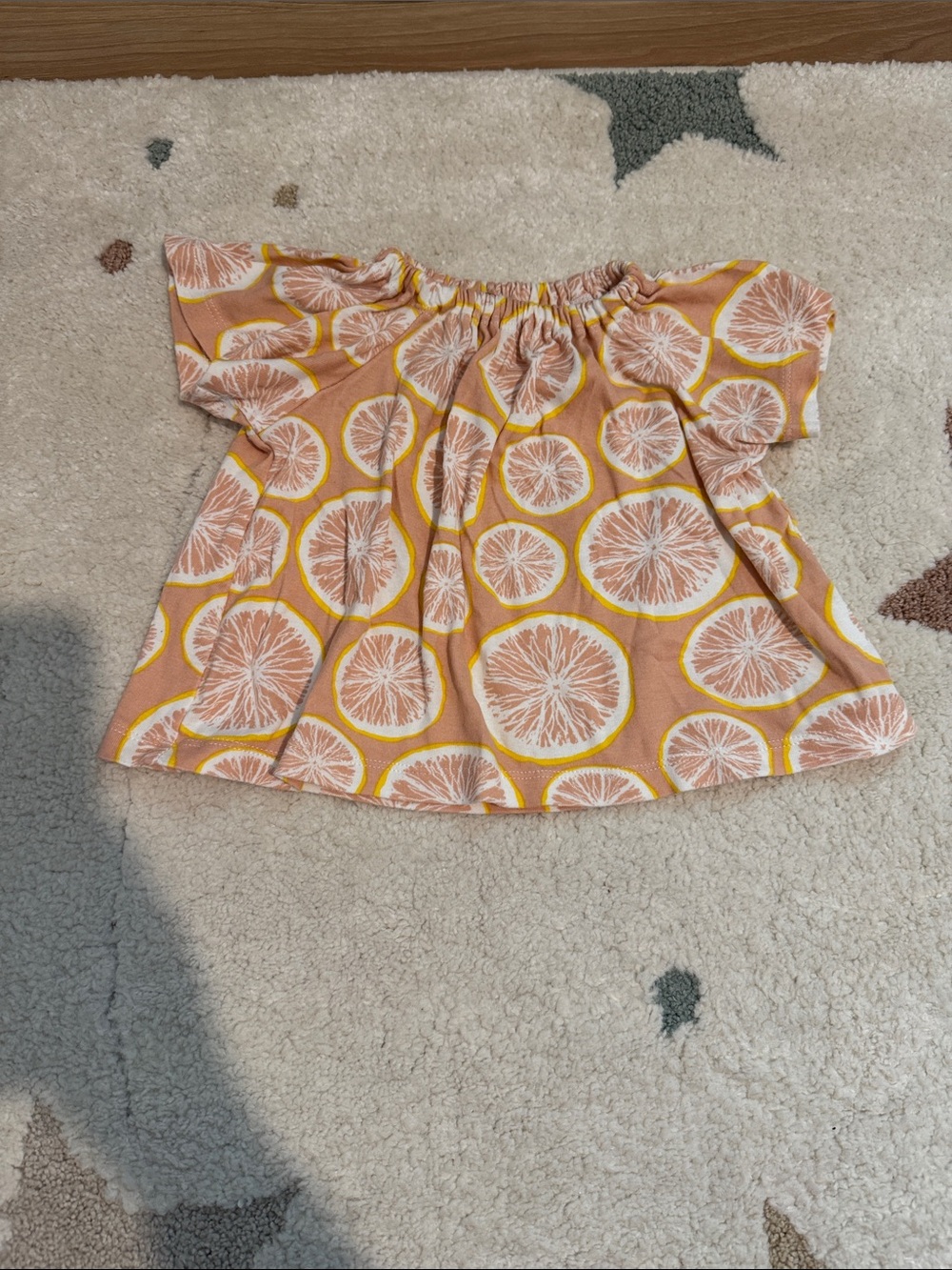 Milkbarn Pink Orange Yellow Citrus Print Kids Top